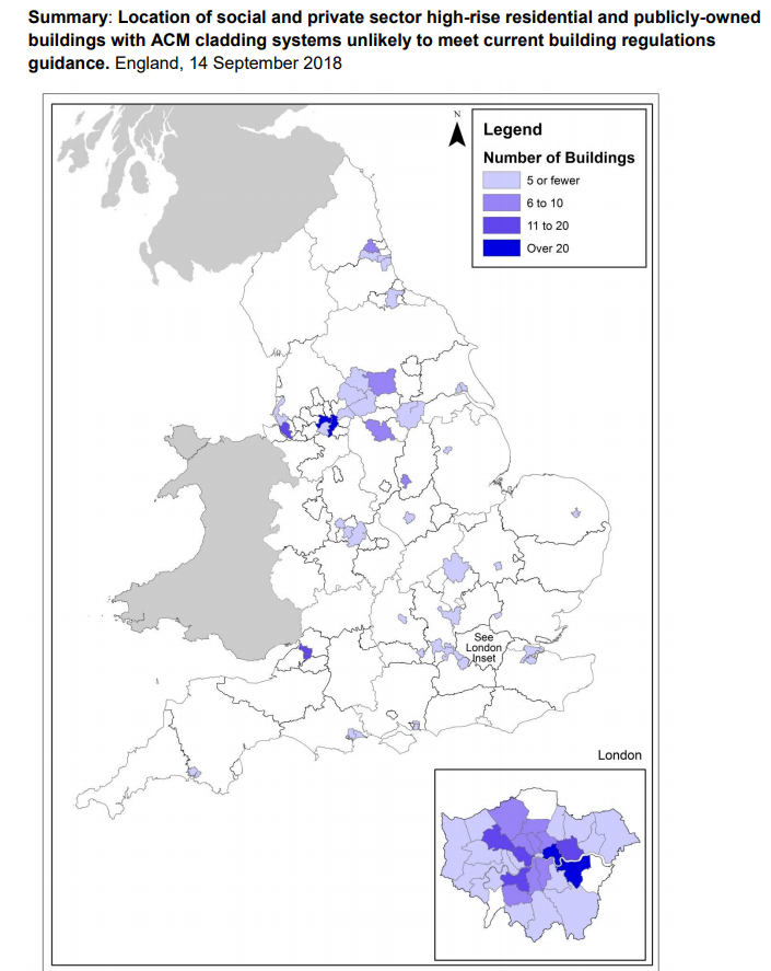 Locations of social and private high-rise residential building